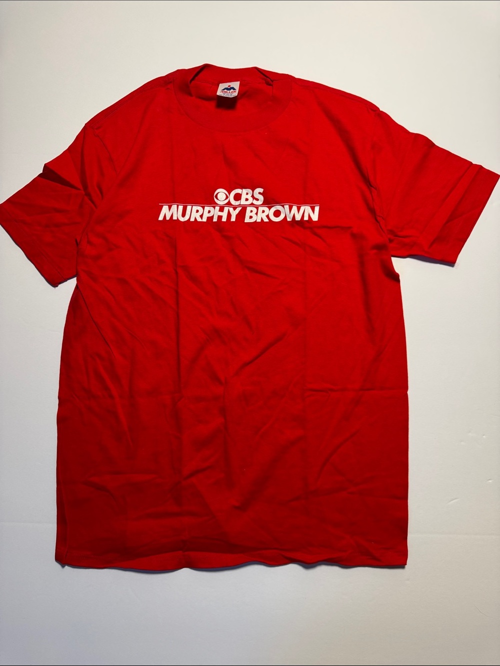 VINTAGE Single Stitch Made in USA CBS Murphy Brown Logo Miller Tag  T-Shirt XL